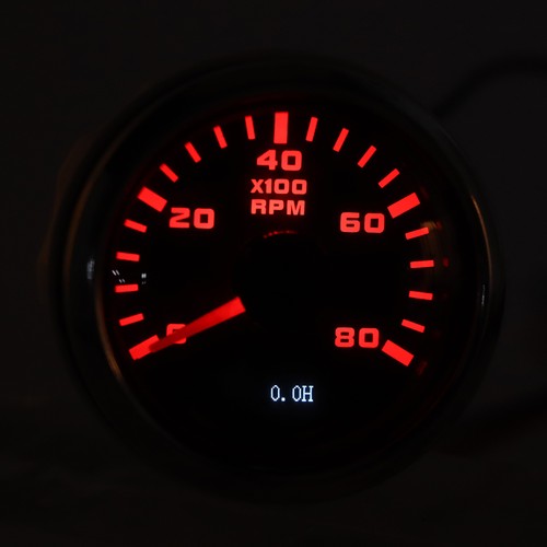 52mm marine tachometer red - marine,