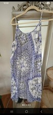 Blue H&M Pleated Summer Dress