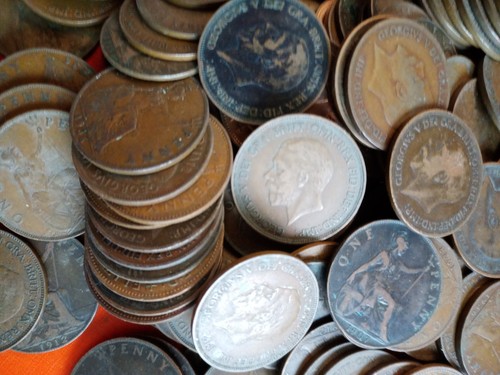 Bulk english old penny - english,