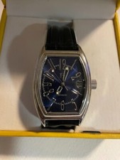 Yess Automatic Tank Watch Blue Dial in Leather Watch Box