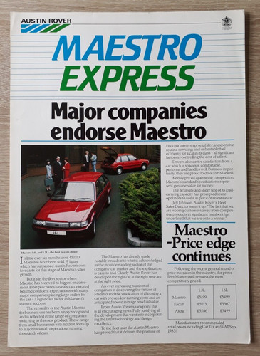Austin rover maestro fleet - maestro,