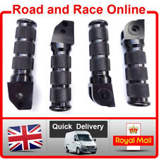 Honda CBR600F - CBR1000F - CBR1100XX Front & Rear Foot Pegs Black CNC Aluminium