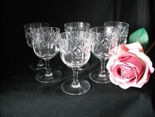 Set of 6 Vintage Crystal  Port