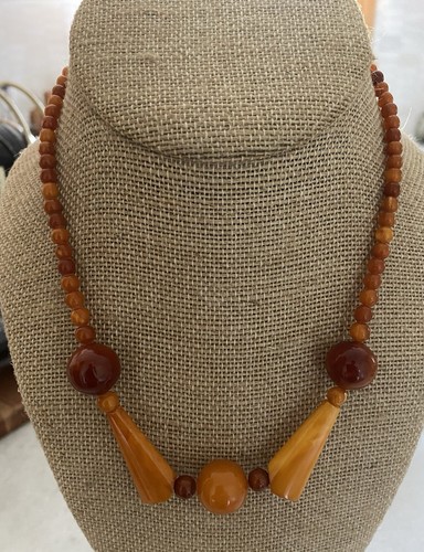 Deco amber bead egg yolk - amber,