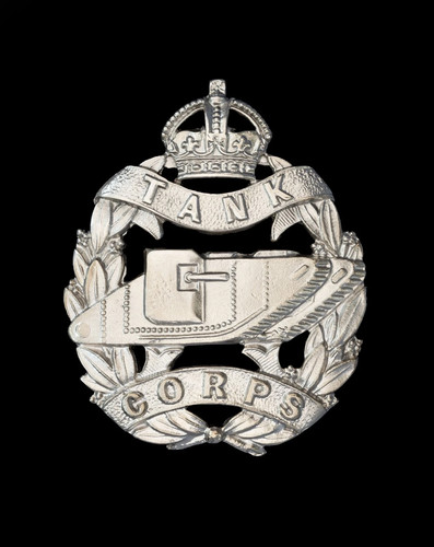Tank corps badge hallmarked - tank,