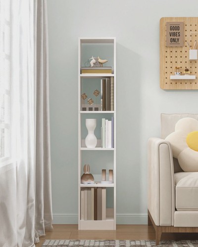 Tier open bookcase white - open,