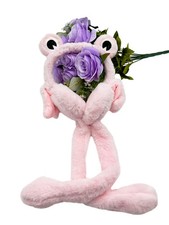 Children's Girls Fluffy Dangling  Foggy Eyes  Flappy Squeaky Ear Muffs 4 Colours