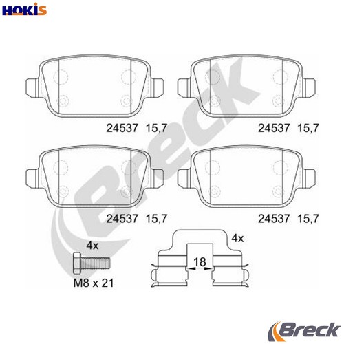 Brake pad set disc - brake,