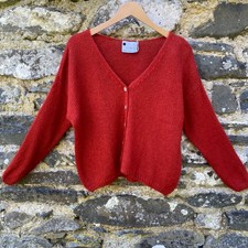 Cardigan Soft Wool Mohair Alpaca Mix Long Sleeve One Size