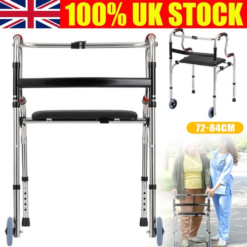 Folding walking frame with - walking,