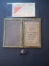 ww1 The Lancashire Fusilers Badge with Rare Lancashires Fusiliers Booklet 1918