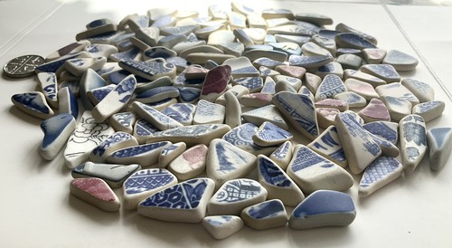 125 sea glass style pottery - 125,
