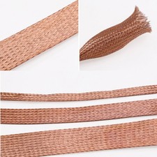 Flat Pure Copper Braid Cable