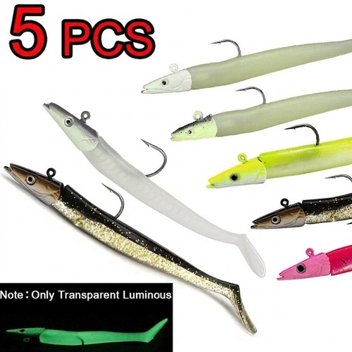 5pcs saltwater sandeel lures - 5pcs,