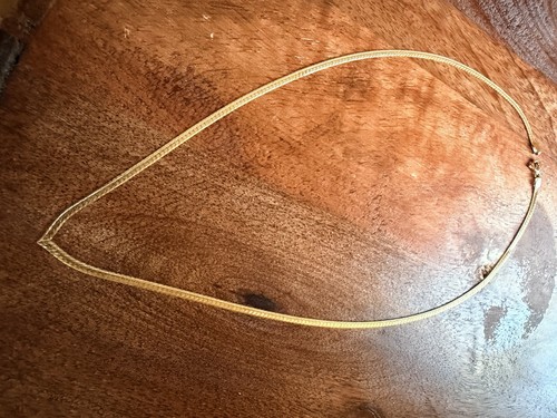 14k gold herringbone chain - 14k,