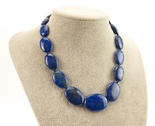 Afghanistan Lapis Lazuli tabular bead choker necklace