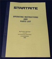 Startrite Vertical Bandsaw Manual Models 'S', 'T' & 'V'