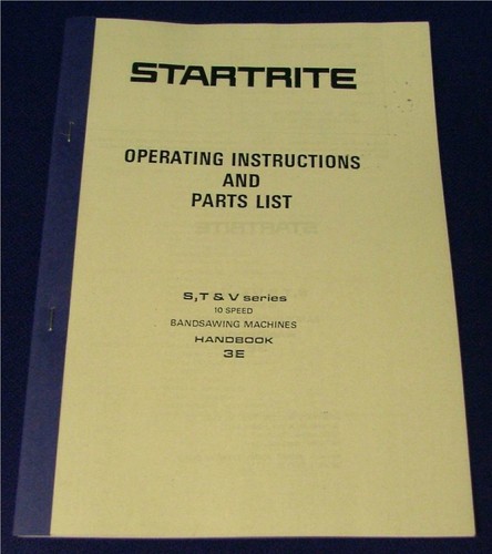 Startrite vertical bandsaw - startrite,