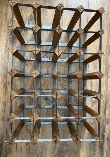 Wine rack wood metal - rack, &