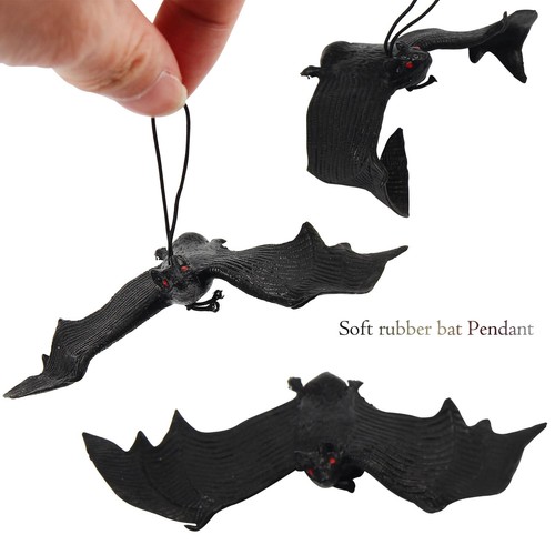 Hanging black vampire bats - hanging,