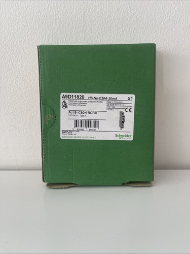 Schneider c20a rcbo a9d11820 - schneider,