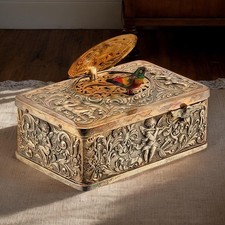 Vintage European Art Style 3D Embossed Automaton Singing Bird Orname New UK-