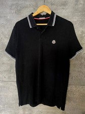Moncler black polo shirt size large