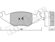 FRONT BRAKE PAD SET DISC BRAKE
