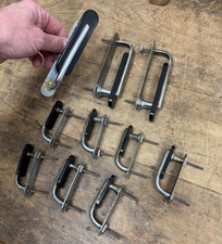 10x Black Bakelite & Chrome Furniture Handles Art Deco/1930s 3 large 7 Small