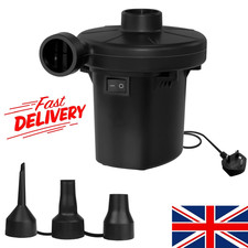 Electric Air Pump for Paddling Pool Fast Inflator Deflator Camp Air Bed Mattress