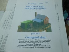 CRAFTLINE MODELS OO GAUGE - SMALL BRICK BUILT INDUSTRIAL BUILDING & SHED - CARD