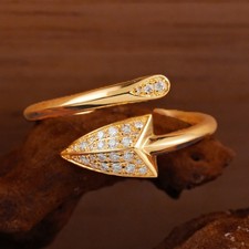 18K Gold Snake Diamond Ring