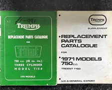 Triumph Replacement Parts 750cc Catalogue 1970 and 1971 models 