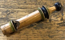Large Treen Wooden Vintage Trill Whistle with Pea measures 5 1/2" (140mm)