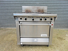 Oven 4 Burner Splashback Garland M/MS40RC Drop Door Castors Recon Catering Equip