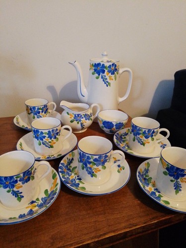 Art deco hand painted floral - painted,