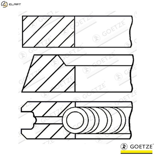 Piston ring kit - 4x,