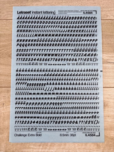 Letraset rub transfer - letraset, on