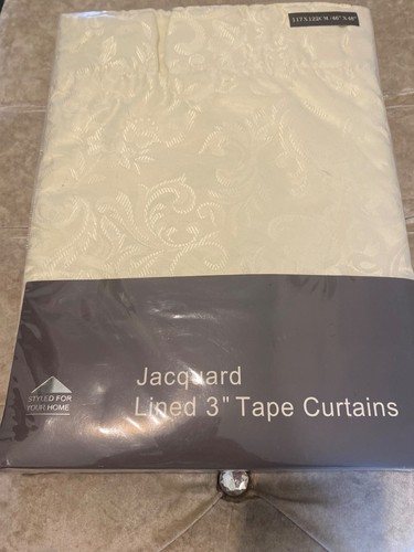 Cream coloured jacquard lined - jacquard,