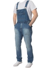 Enzo Mens Dungarees Jeans