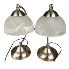 Vintage Pair Of Silver  Lamps