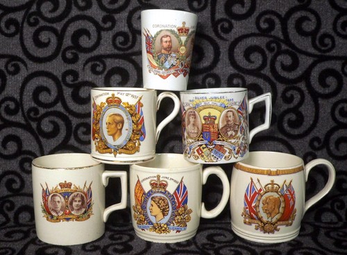 Royal commemorative mugs - 6,