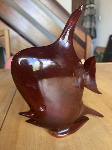 Mahogany wooden fish - mahogany,