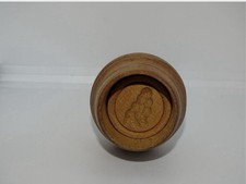 Vintage wood Hand Carved grape design Butter Pat/ Butter Press