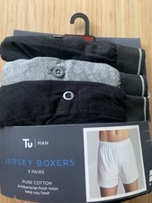 Mens Jersey Boxers 3 Pack Pure