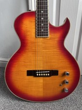 RARE 1990's Washburn SBF-80 electric acoustic guitar solid body Piezo Hard Case