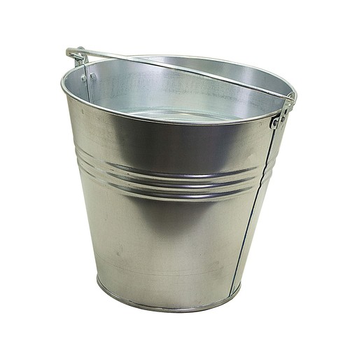 Galvanised metal bucket 10l - galvanised,