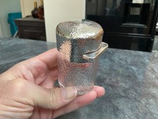 Large Antique Victorian Hallmarked Solid Silver Glass Perfume Scent Bottle 1891