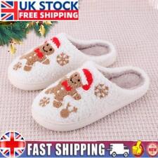 New Year Plush Slippers Anti Slip Warm Slip-on House Shoes for Men Women XMAS