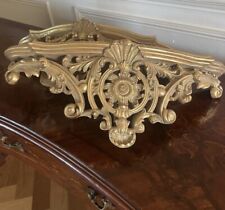 French  Vintage Resin Gold Ornate Wall Shelves